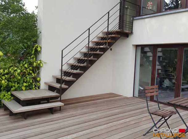 Fabrication d'escaliers métalliques, balustrades et terrasses